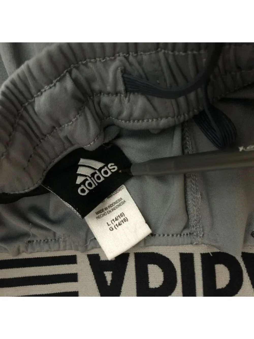 Adidas Gray & Orange Youth Boys Climalite Athletic Shorts Size L (14/16)